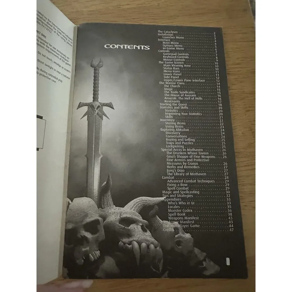 Revenant Eidos interactive Guide instruction/User Book Paperback